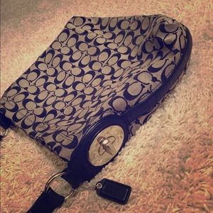 COACH Penelope Signature Tall / Large Black Tote